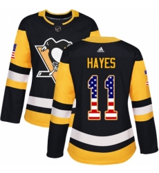 Women's Adidas Pittsburgh Penguins #11 Jimmy Hayes Authentic Black USA Flag Fashion NHL Jersey Women's Adidas Pittsburgh Penguins #11 Jimmy Hayes Authentic Black USA Flag Fashion NHL Jersey