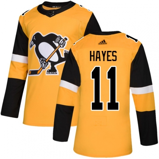 Youth Adidas Pittsburgh Penguins #11 Jimmy Hayes Authentic Gold Alternate NHL Jersey Youth Adidas Pittsburgh Penguins #11 Jimmy Hayes Authentic Gold Alternate NHL Jersey