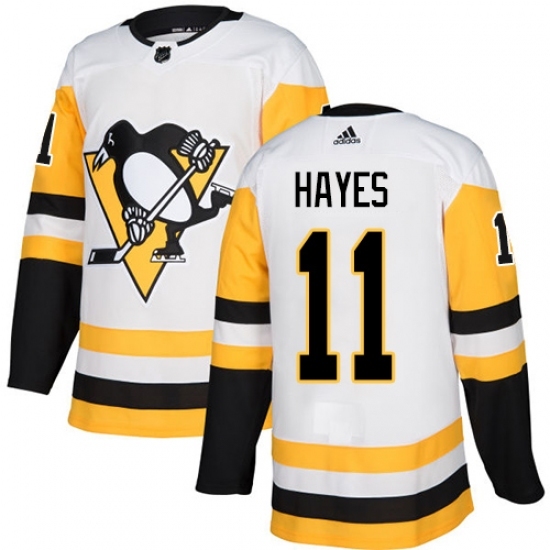 Youth Adidas Pittsburgh Penguins #11 Jimmy Hayes Authentic White Away NHL Jersey Youth Adidas Pittsburgh Penguins #11 Jimmy Hayes Authentic White Away NHL Jersey