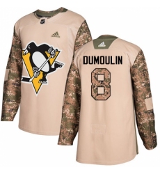 Youth Adidas Pittsburgh Penguins #8 Brian Dumoulin Authentic Camo Veterans Day Practice NHL Jersey