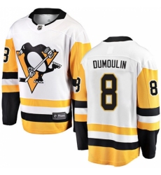 Youth Pittsburgh Penguins #8 Brian Dumoulin Fanatics Branded White Away Breakaway NHL Jersey