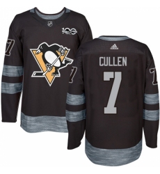 Men's Adidas Pittsburgh Penguins #7 Matt Cullen Authentic Black 1917-2017 100th Anniversary NHL Jersey Men's Adidas Pittsburgh Penguins #7 Matt Cullen Authentic Black 1917-2017 100th Anniversary NHL Jersey