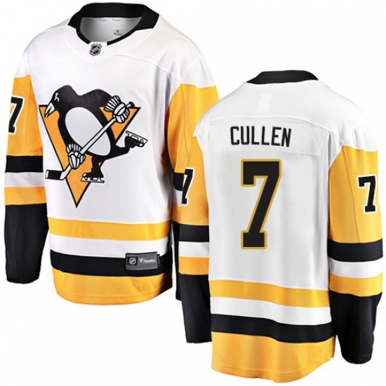 Men's Pittsburgh Penguins #7 Matt Cullen Authentic White Away Fanatics Branded Breakaway NHL Jersey Men's Pittsburgh Penguins #7 Matt Cullen Authentic White Away Fanatics Branded Breakaway NHL Jersey