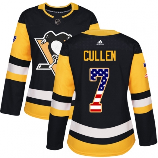 Women's Adidas Pittsburgh Penguins #7 Matt Cullen Authentic Black USA Flag Fashion NHL Jersey Women's Adidas Pittsburgh Penguins #7 Matt Cullen Authentic Black USA Flag Fashion NHL Jersey