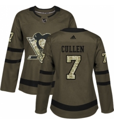 Women's Adidas Pittsburgh Penguins #7 Matt Cullen Authentic Green Salute to Service NHL Jersey Women's Adidas Pittsburgh Penguins #7 Matt Cullen Authentic Green Salute to Service NHL Jersey