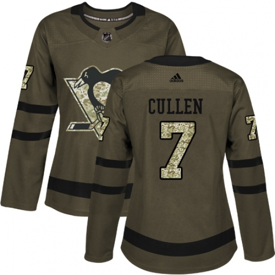 Women's Adidas Pittsburgh Penguins #7 Matt Cullen Authentic Green Salute to Service NHL Jersey Women's Adidas Pittsburgh Penguins #7 Matt Cullen Authentic Green Salute to Service NHL Jersey
