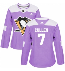 Women's Adidas Pittsburgh Penguins #7 Matt Cullen Authentic Purple Fights Cancer Practice NHL Jersey Women's Adidas Pittsburgh Penguins #7 Matt Cullen Authentic Purple Fights Cancer Practice NHL Jersey