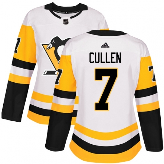 Women's Adidas Pittsburgh Penguins #7 Matt Cullen Authentic White Away NHL Jersey Women's Adidas Pittsburgh Penguins #7 Matt Cullen Authentic White Away NHL Jersey