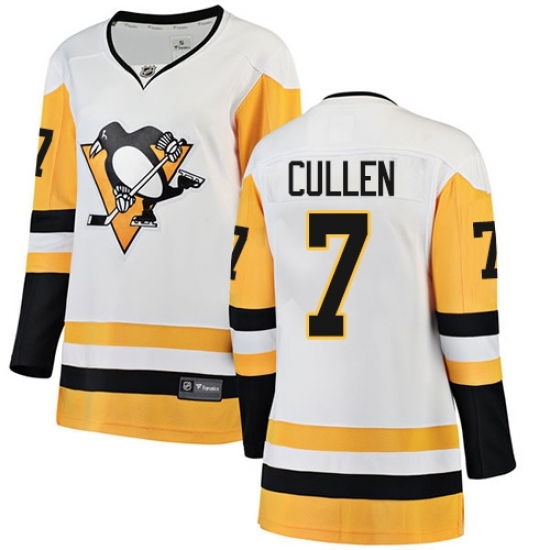 Women's Pittsburgh Penguins #7 Matt Cullen Authentic White Away Fanatics Branded Breakaway NHL Jersey Women's Pittsburgh Penguins #7 Matt Cullen Authentic White Away Fanatics Branded Breakaway NHL Jersey
