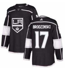 Men's Adidas Los Angeles Kings #17 Jonny Brodzinski Premier Black Home NHL Jersey