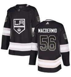 Men's Adidas Los Angeles Kings #56 Kurtis MacDermid Authentic Black Drift Fashion NHL Jersey