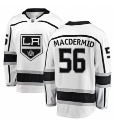 Men's Los Angeles Kings #56 Kurtis MacDermid Authentic White Away Fanatics Branded Breakaway NHL Jersey