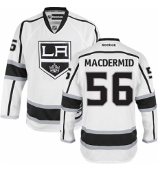 Men's Reebok Los Angeles Kings #56 Kurtis MacDermid Authentic White Away NHL Jersey