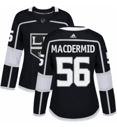 Women's Adidas Los Angeles Kings #56 Kurtis MacDermid Authentic Black Home NHL Jersey
