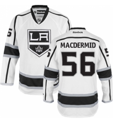 Women's Reebok Los Angeles Kings #56 Kurtis MacDermid Authentic White Away NHL Jersey