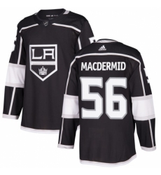 Youth Adidas Los Angeles Kings #56 Kurtis MacDermid Authentic Black Home NHL Jersey
