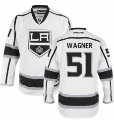Men's Reebok Los Angeles Kings #51 Austin Wagner Authentic White Away NHL Jersey