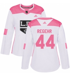 Women's Adidas Los Angeles Kings #44 Robyn Regehr Authentic White/Pink Fashion NHL Jersey