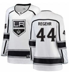 Women's Los Angeles Kings #44 Robyn Regehr Authentic White Away Fanatics Branded Breakaway NHL Jersey
