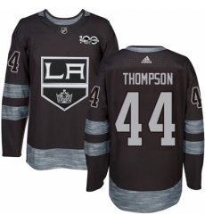 Men's Adidas Los Angeles Kings #44 Nate Thompson Authentic Black 1917-2017 100th Anniversary NHL Jersey Men's Adidas Los Angeles Kings #44 Nate Thompson Authentic Black 1917-2017 100th Anniversary NHL Jersey