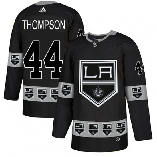 Men's Adidas Los Angeles Kings #44 Nate Thompson Authentic Black Team Logo Fashion NHL Jersey Men's Adidas Los Angeles Kings #44 Nate Thompson Authentic Black Team Logo Fashion NHL Jersey