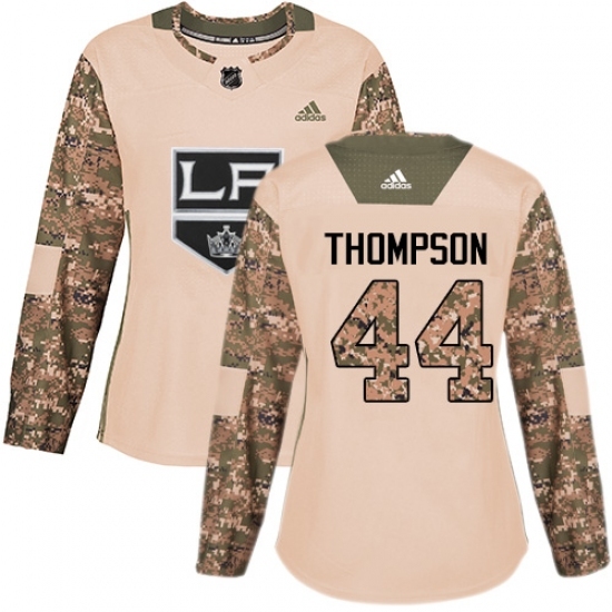 Women's Adidas Los Angeles Kings #44 Nate Thompson Authentic Camo Veterans Day Practice NHL Jersey Women's Adidas Los Angeles Kings #44 Nate Thompson Authentic Camo Veterans Day Practice NHL Jersey