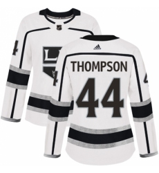 Women's Adidas Los Angeles Kings #44 Nate Thompson Authentic White Away NHL Jersey Women's Adidas Los Angeles Kings #44 Nate Thompson Authentic White Away NHL Jersey