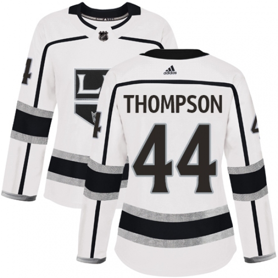 Women's Adidas Los Angeles Kings #44 Nate Thompson Authentic White Away NHL Jersey Women's Adidas Los Angeles Kings #44 Nate Thompson Authentic White Away NHL Jersey