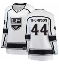 Women's Los Angeles Kings #44 Nate Thompson Authentic White Away Fanatics Branded Breakaway NHL Jersey Women's Los Angeles Kings #44 Nate Thompson Authentic White Away Fanatics Branded Breakaway NHL Jersey