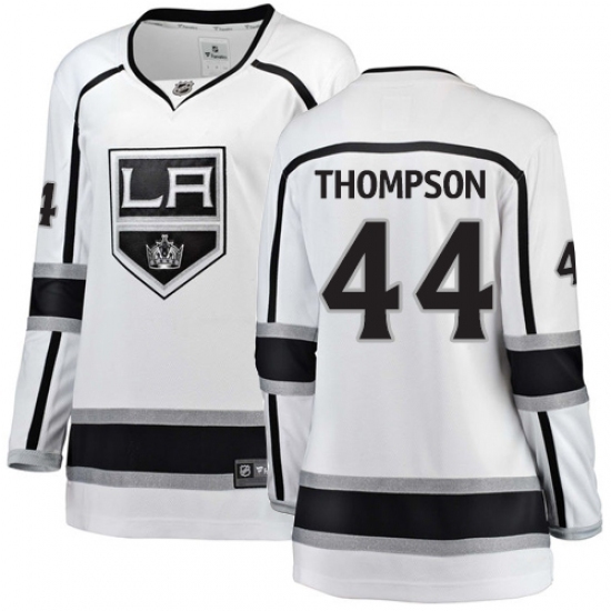 Women's Los Angeles Kings #44 Nate Thompson Authentic White Away Fanatics Branded Breakaway NHL Jersey Women's Los Angeles Kings #44 Nate Thompson Authentic White Away Fanatics Branded Breakaway NHL Jersey