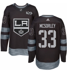 Men's Adidas Los Angeles Kings #33 Marty Mcsorley Authentic Black 1917-2017 100th Anniversary NHL Jersey