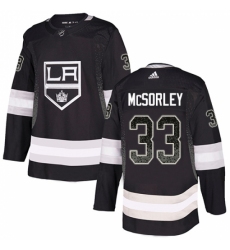 Men's Adidas Los Angeles Kings #33 Marty Mcsorley Authentic Black Drift Fashion NHL Jersey