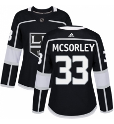 Women's Adidas Los Angeles Kings #33 Marty Mcsorley Authentic Black Home NHL Jersey