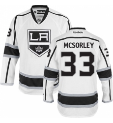 Youth Reebok Los Angeles Kings #33 Marty Mcsorley Authentic White Away NHL Jersey
