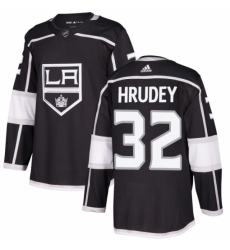 Men's Adidas Los Angeles Kings #32 Kelly Hrudey Authentic Black Home NHL Jersey