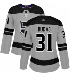 Women's Adidas Los Angeles Kings #31 Peter Budaj Authentic Gray Alternate NHL Jersey Women's Adidas Los Angeles Kings #31 Peter Budaj Authentic Gray Alternate NHL Jersey