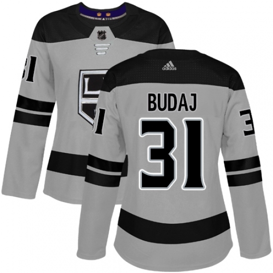 Women's Adidas Los Angeles Kings #31 Peter Budaj Authentic Gray Alternate NHL Jersey Women's Adidas Los Angeles Kings #31 Peter Budaj Authentic Gray Alternate NHL Jersey