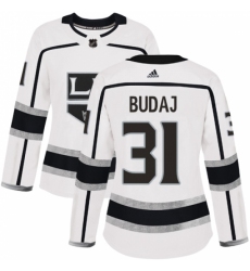 Women's Adidas Los Angeles Kings #31 Peter Budaj Authentic White Away NHL Jersey Women's Adidas Los Angeles Kings #31 Peter Budaj Authentic White Away NHL Jersey