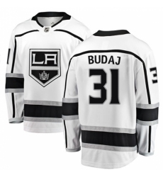 Youth Los Angeles Kings #31 Peter Budaj Authentic White Away Fanatics Branded Breakaway NHL Jersey Youth Los Angeles Kings #31 Peter Budaj Authentic White Away Fanatics Branded Breakaway NHL Jersey
