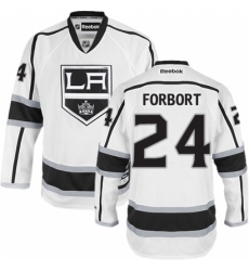 Youth Reebok Los Angeles Kings #24 Derek Forbort Authentic White Away NHL Jersey