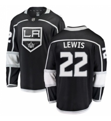 Men's Los Angeles Kings #22 Trevor Lewis Authentic Black Home Fanatics Branded Breakaway NHL Jersey