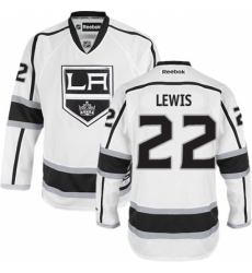Men's Reebok Los Angeles Kings #22 Trevor Lewis Authentic White Away NHL Jersey