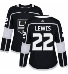 Women's Adidas Los Angeles Kings #22 Trevor Lewis Authentic Black Home NHL Jersey