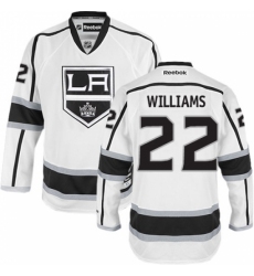 Women's Reebok Los Angeles Kings #22 Tiger Williams Authentic White Away NHL Jersey