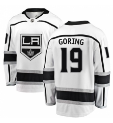 Youth Los Angeles Kings #19 Butch Goring Authentic White Away Fanatics Branded Breakaway NHL Jersey