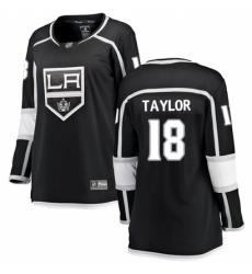 Women's Los Angeles Kings #18 Dave Taylor Authentic Black Home Fanatics Branded Breakaway NHL Jersey