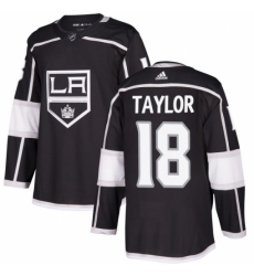 Youth Adidas Los Angeles Kings #18 Dave Taylor Authentic Black Home NHL Jersey