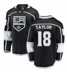 Youth Los Angeles Kings #18 Dave Taylor Authentic Black Home Fanatics Branded Breakaway NHL Jersey