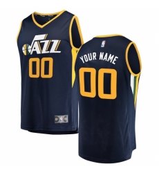 Men's Utah Jazz Fanatics Branded Navy Fast Break Custom Replica Jersey - Icon Edition