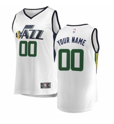 Men's Utah Jazz Fanatics Branded White Fast Break Custom Replica Jersey - Association Edition